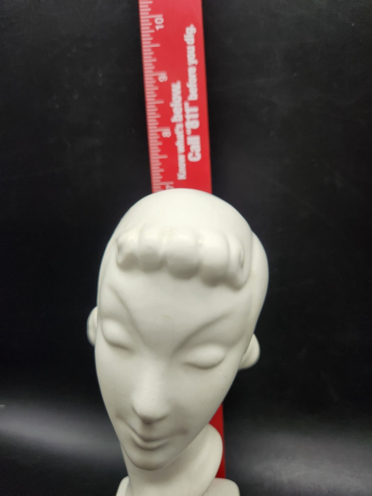 Vtg AMACO American Art Clay Porcelain Bust Of A Lady White C1930’s Art Deco