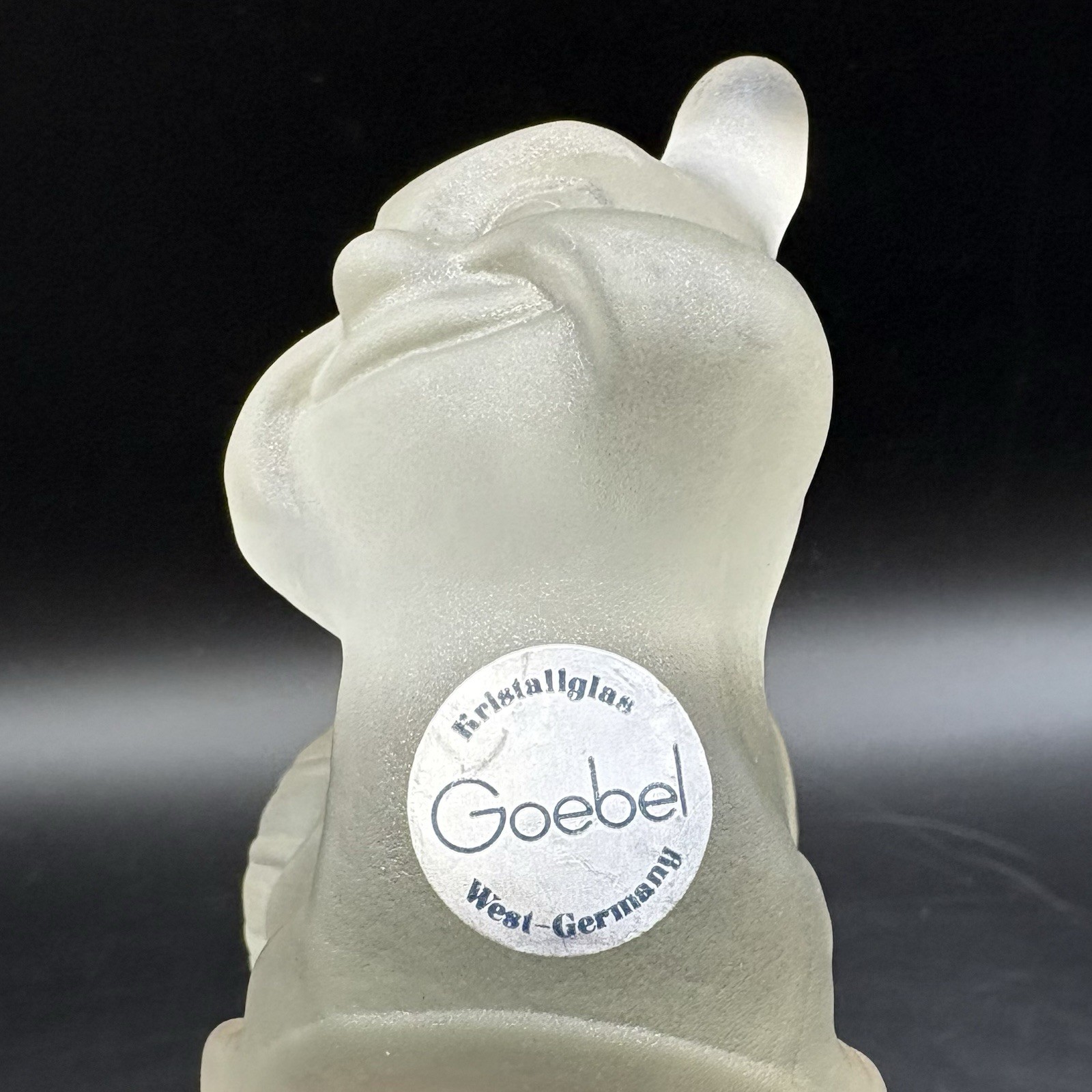 Vtg Goebel Art Glass Crystal Smiling Happy Snail Cottagecore Paperweight 4” X 3”