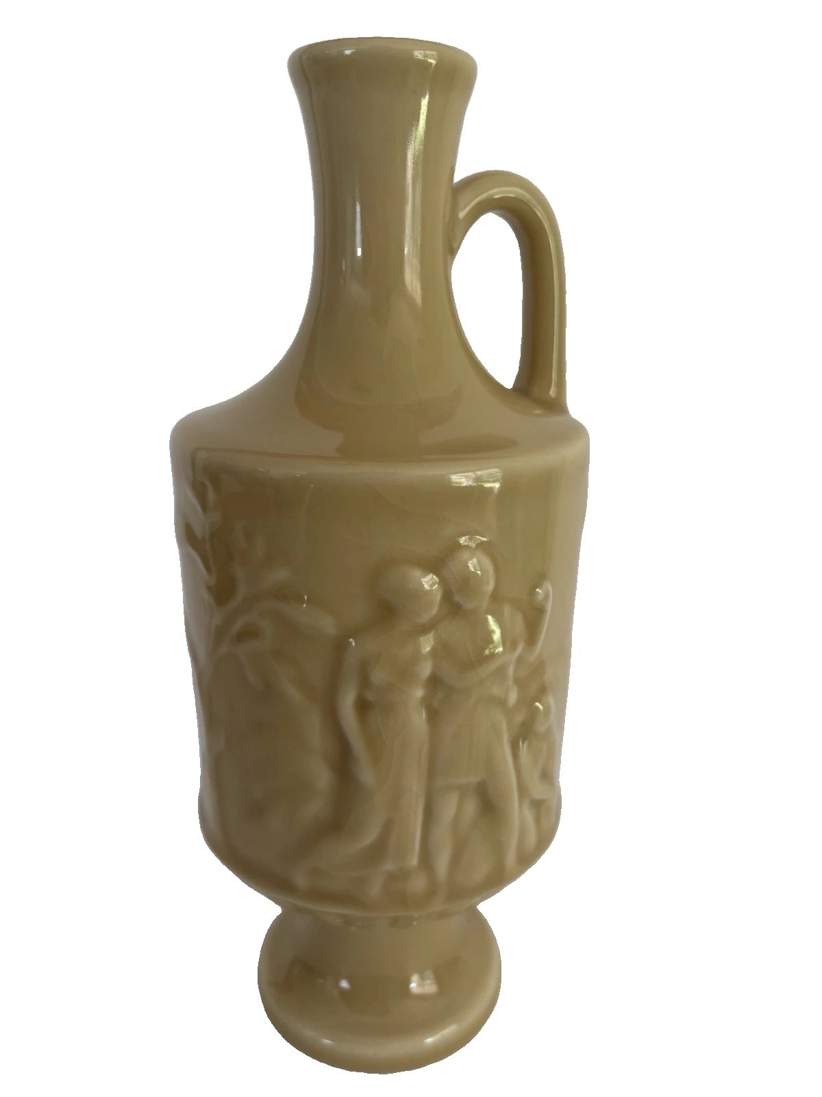 VINTAGE ROOKWOOD ART POTTERY CLASSICAL SCENE 10-3/4″ EWER URN VASE 1946