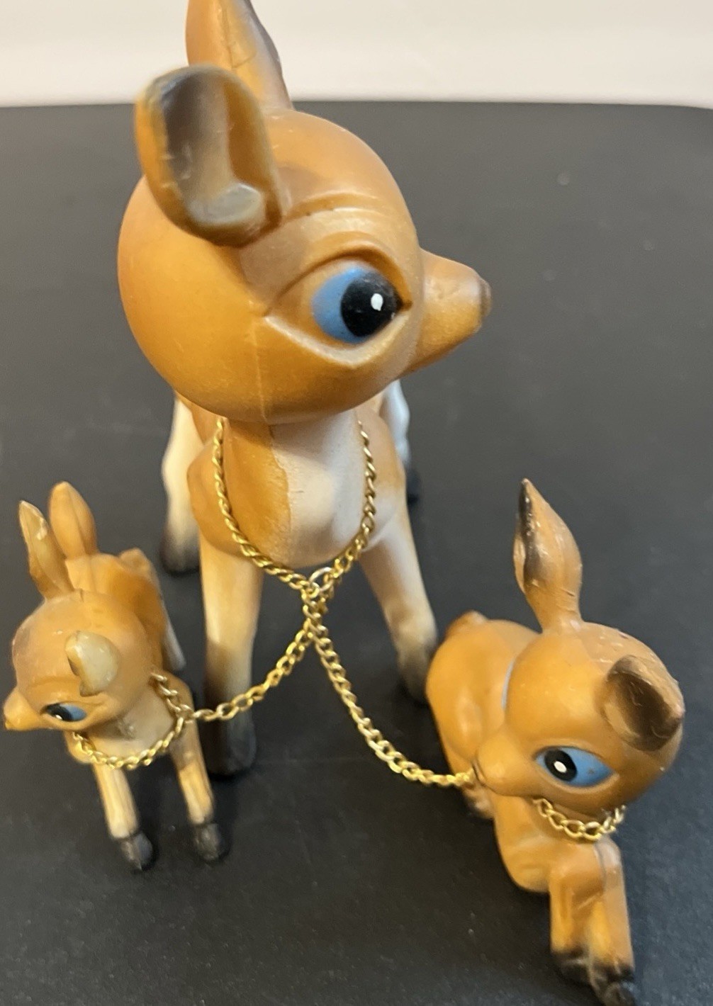 3 Vintage Reindeer W/Chain 1950’s