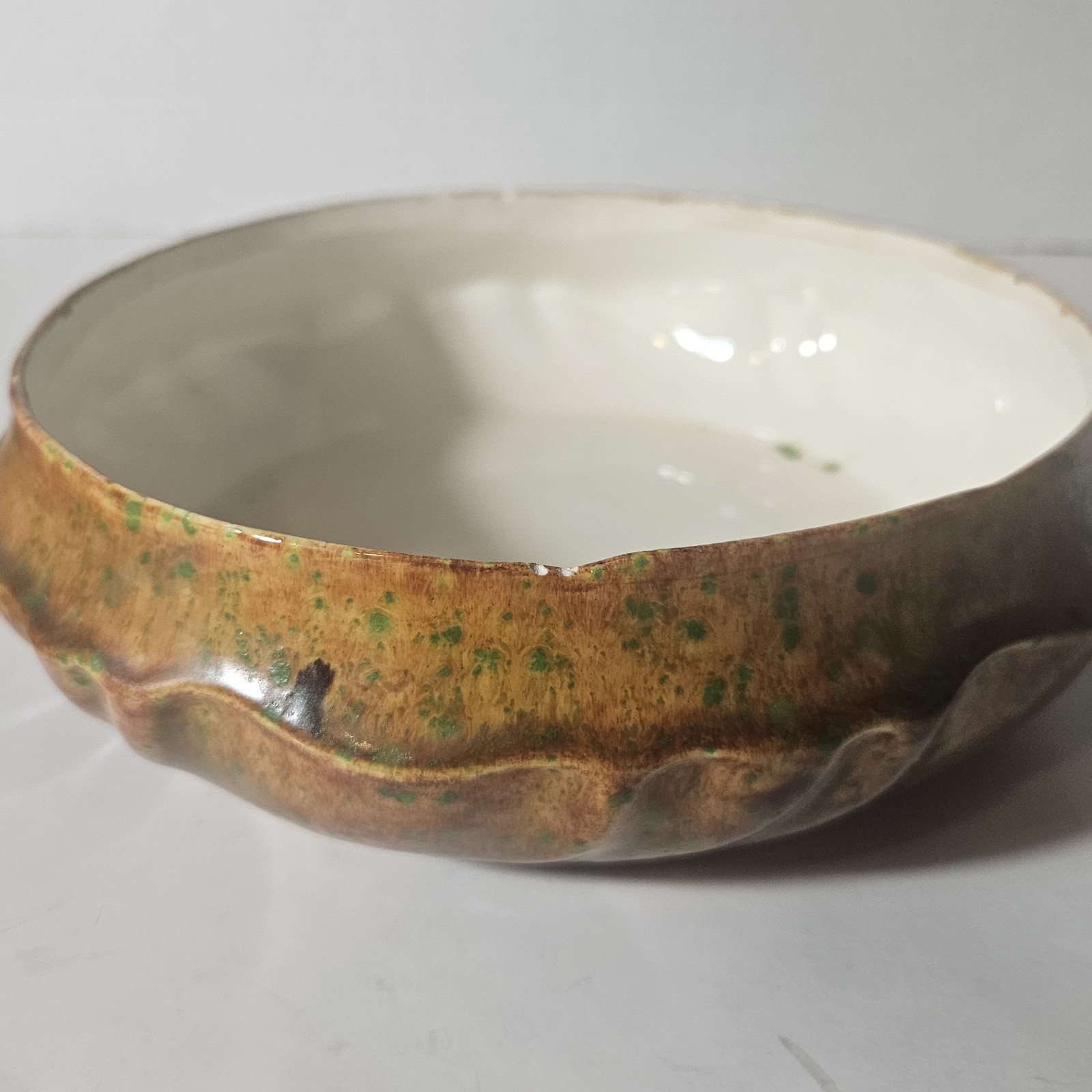 Dated 1969 Studio Pottery Set Ashtray Trinket Box Signed MCM Brutalist Snuff Dot