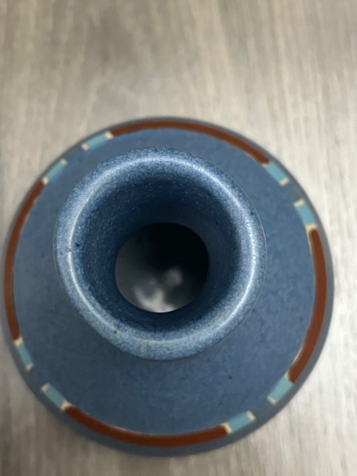Dansk Mesa Sky Blue Bud Vase Southwest Design Made In Portugal Approx 5” H