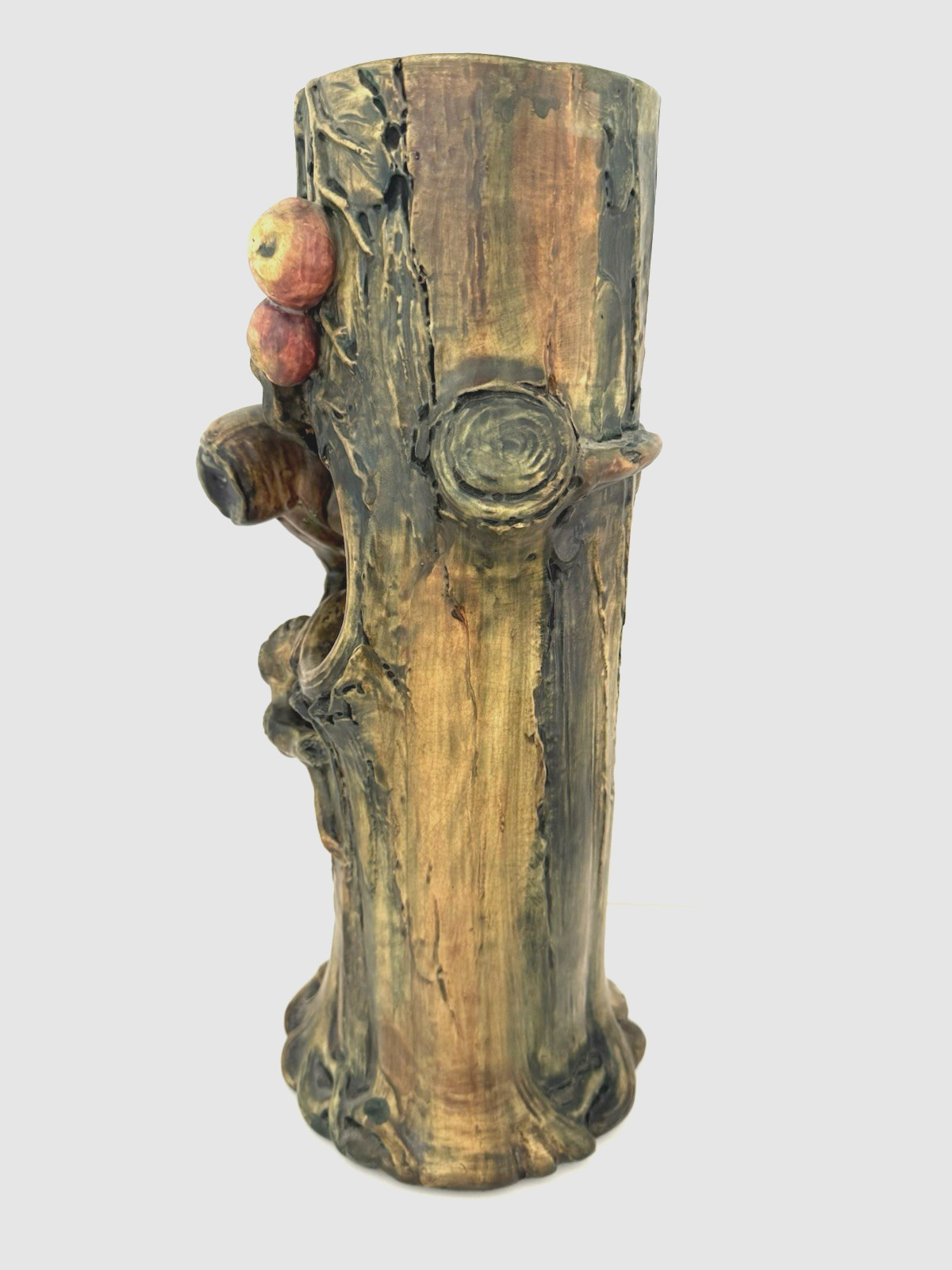 Weller Pottery Woodcraft Owl in Tree Floor Vase – 15 5/8″ RARE