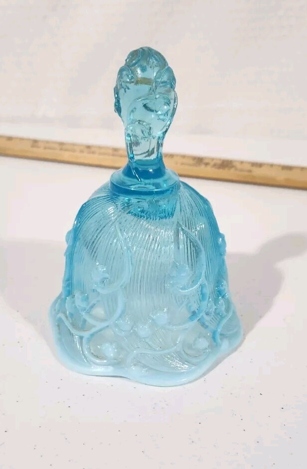 Fenton Art Glass Lily of The Valley Opalescent Blue Bell