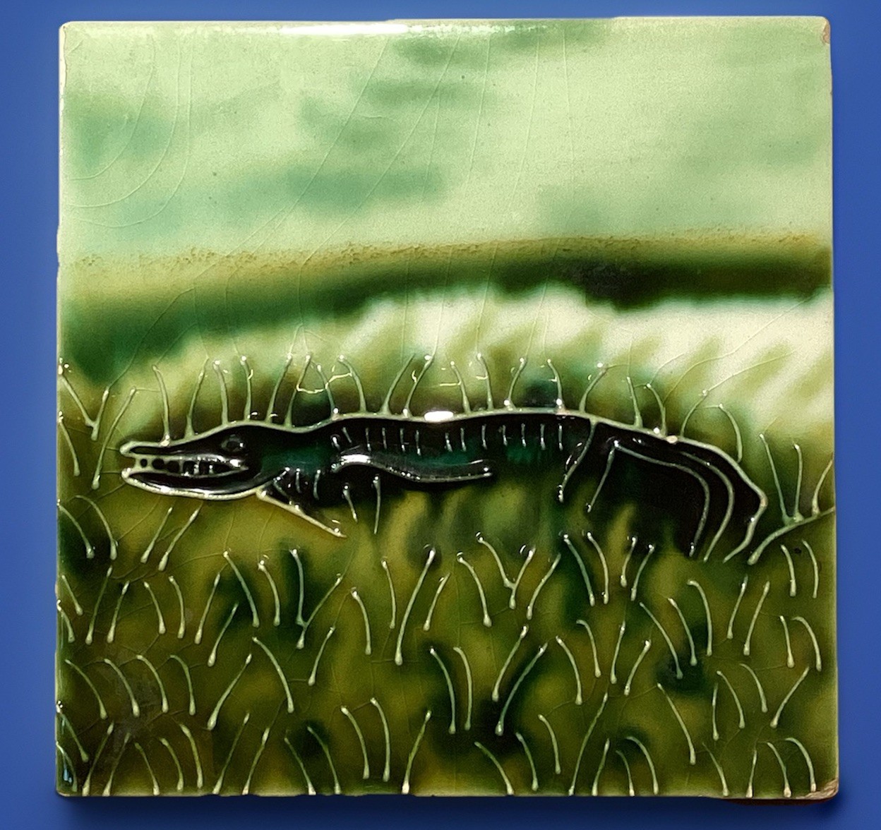 Alligator Gator Decorative Ceramic Art Tile 4×4 Wall Art *Read*