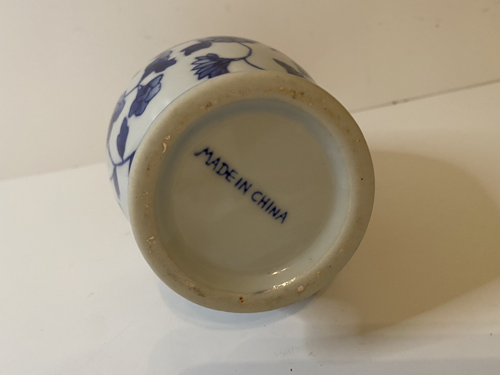 Blue and White Porcelain Bud Vase 10” H Ceramic Pottery China