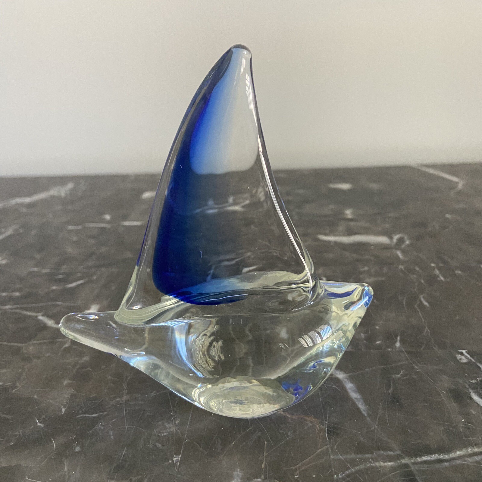 Art Glass Paperweight Sailboat Molten Nautical Handcrafted Boat Dynasty Gallery
