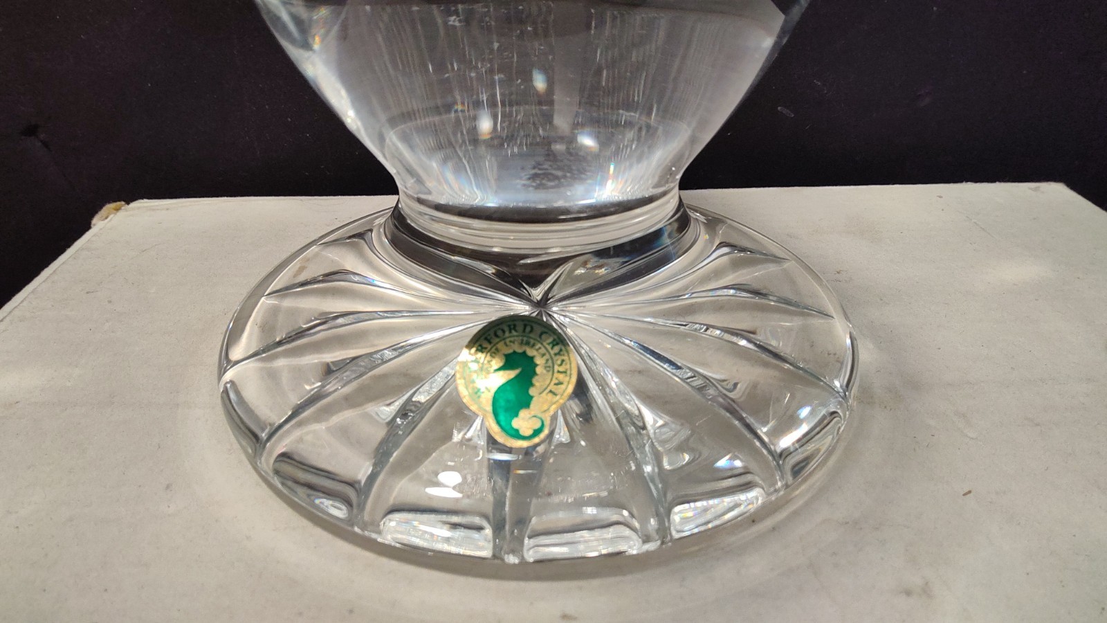 Waterford Crystal Seahorse 10″ Flower Vase NWTs