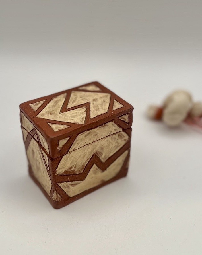 Small Vintage Handmade Pottery Box