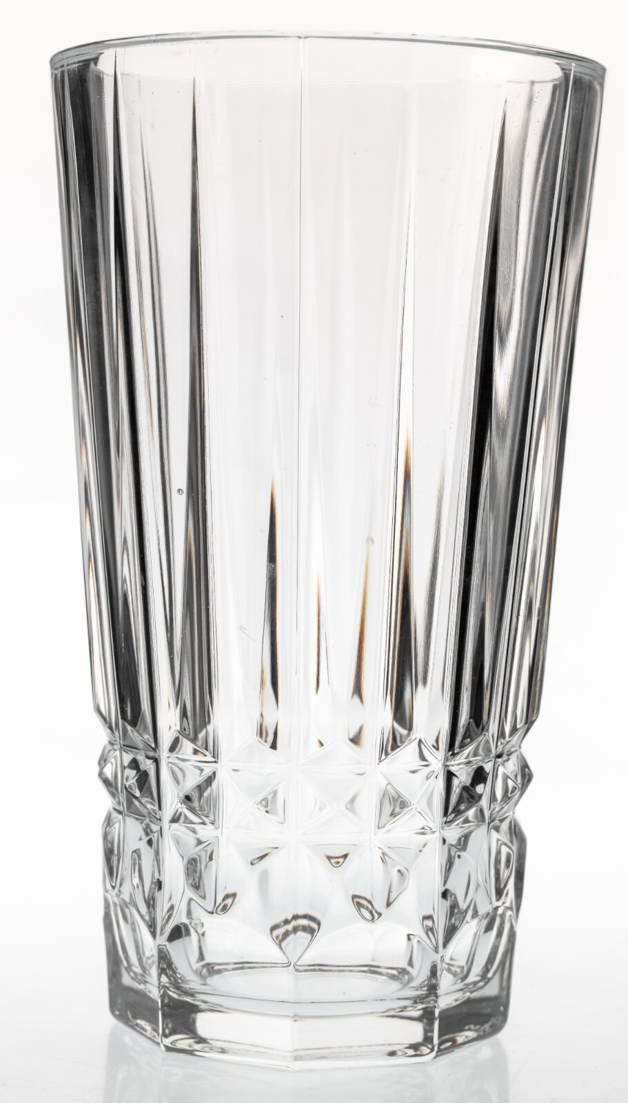 Val St Lambert Balmoral Crystal Vase 7.5in 3lbs Clear Cut Glass Used VG