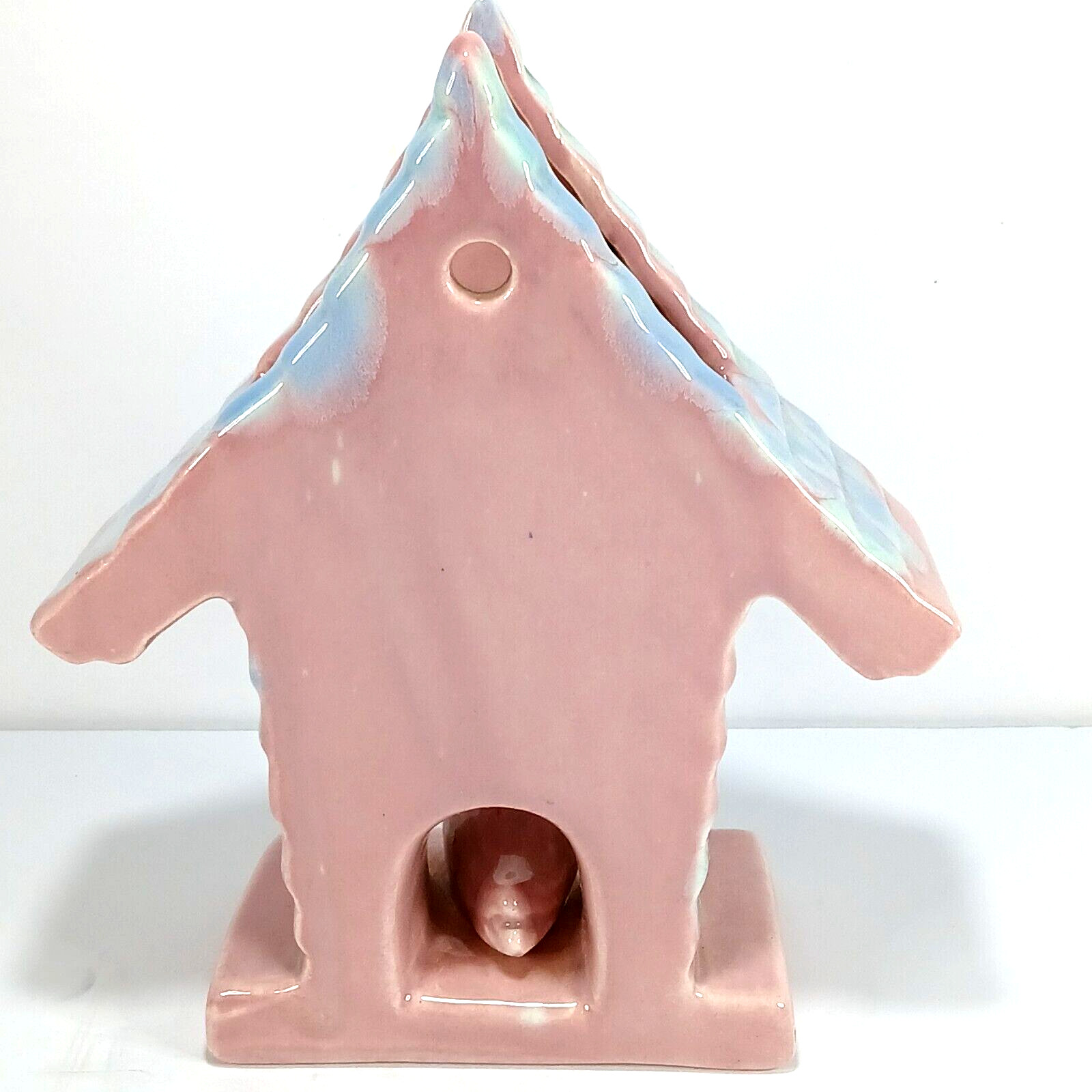 Royal Haeger Wren Bird House Planter Mauve Agate One Bird 6.75 inches