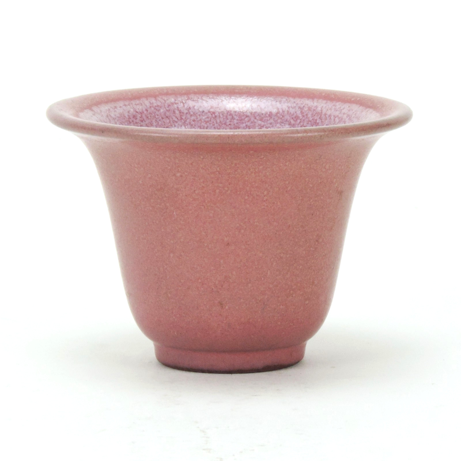 Marblehead Pottery matte pink undecorated 2 1/8″ flared vase arts & crafts