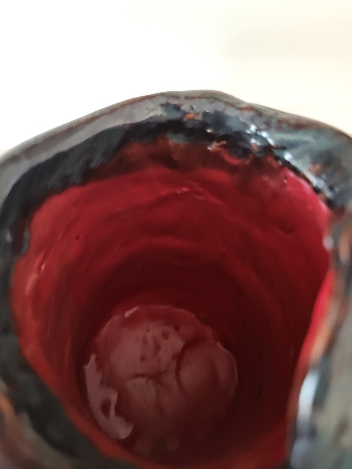 Studio Art Pottery Hand Thrown Dragon Vase/ Planter Glazed Coiled Signed LEVI