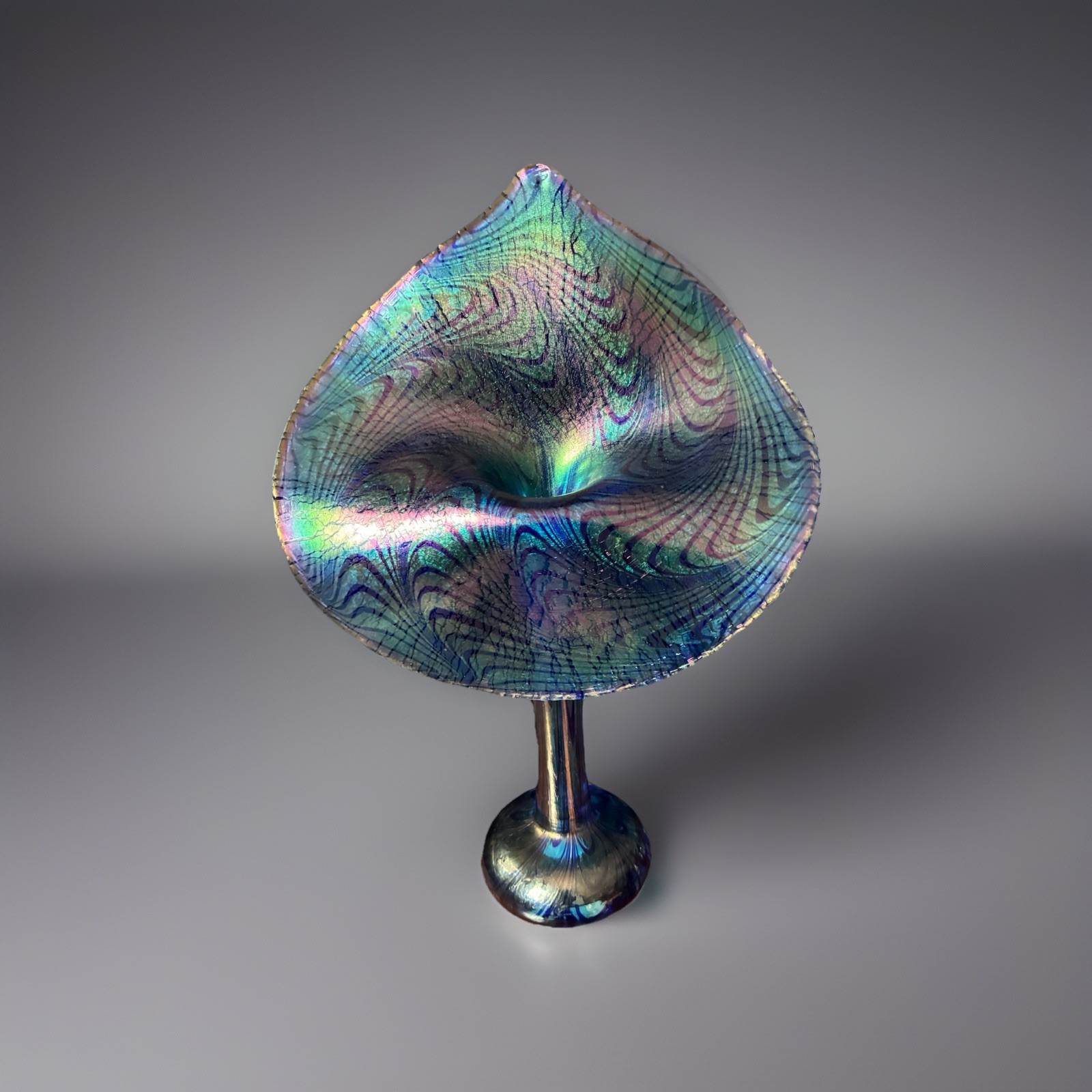 Robert Held Jack In The Pulpit Iridescent Art Glass Vase