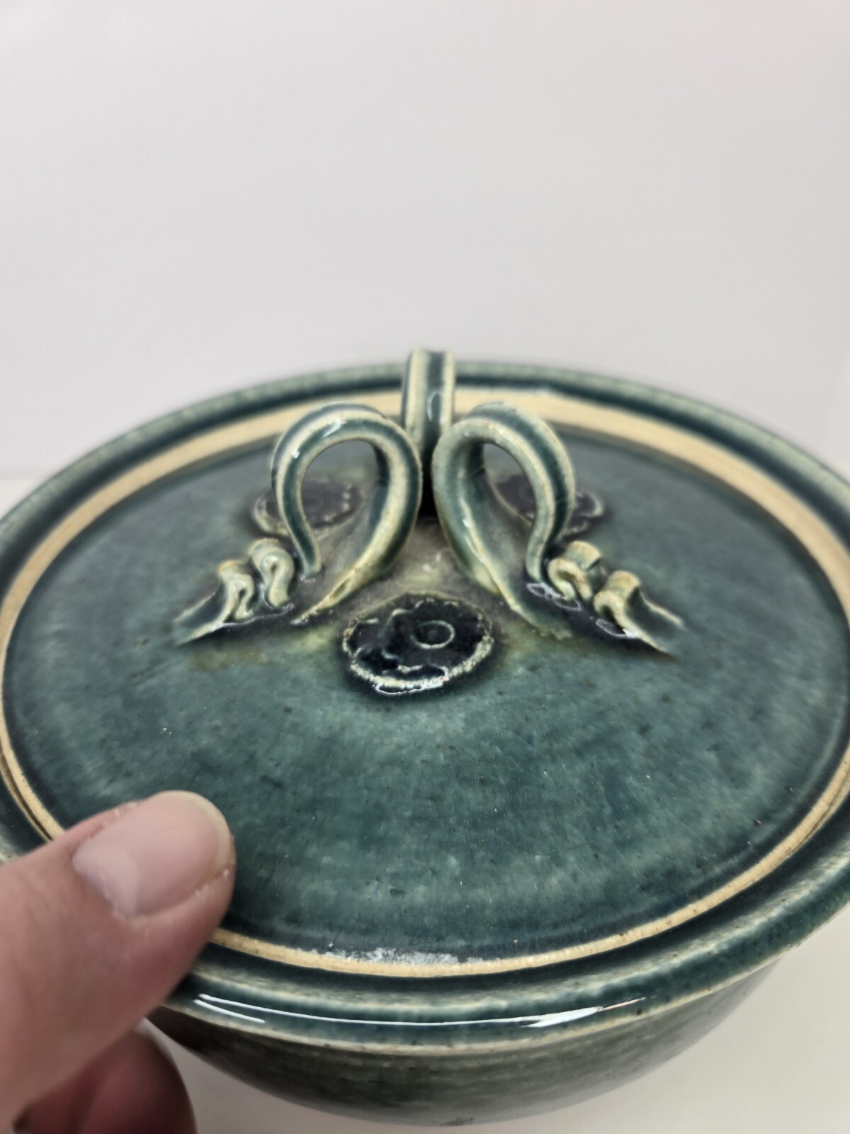 Russel Spillman Pottery Lidded Pot Dish Glazed Homer NY Fine Art Ceramic Unique