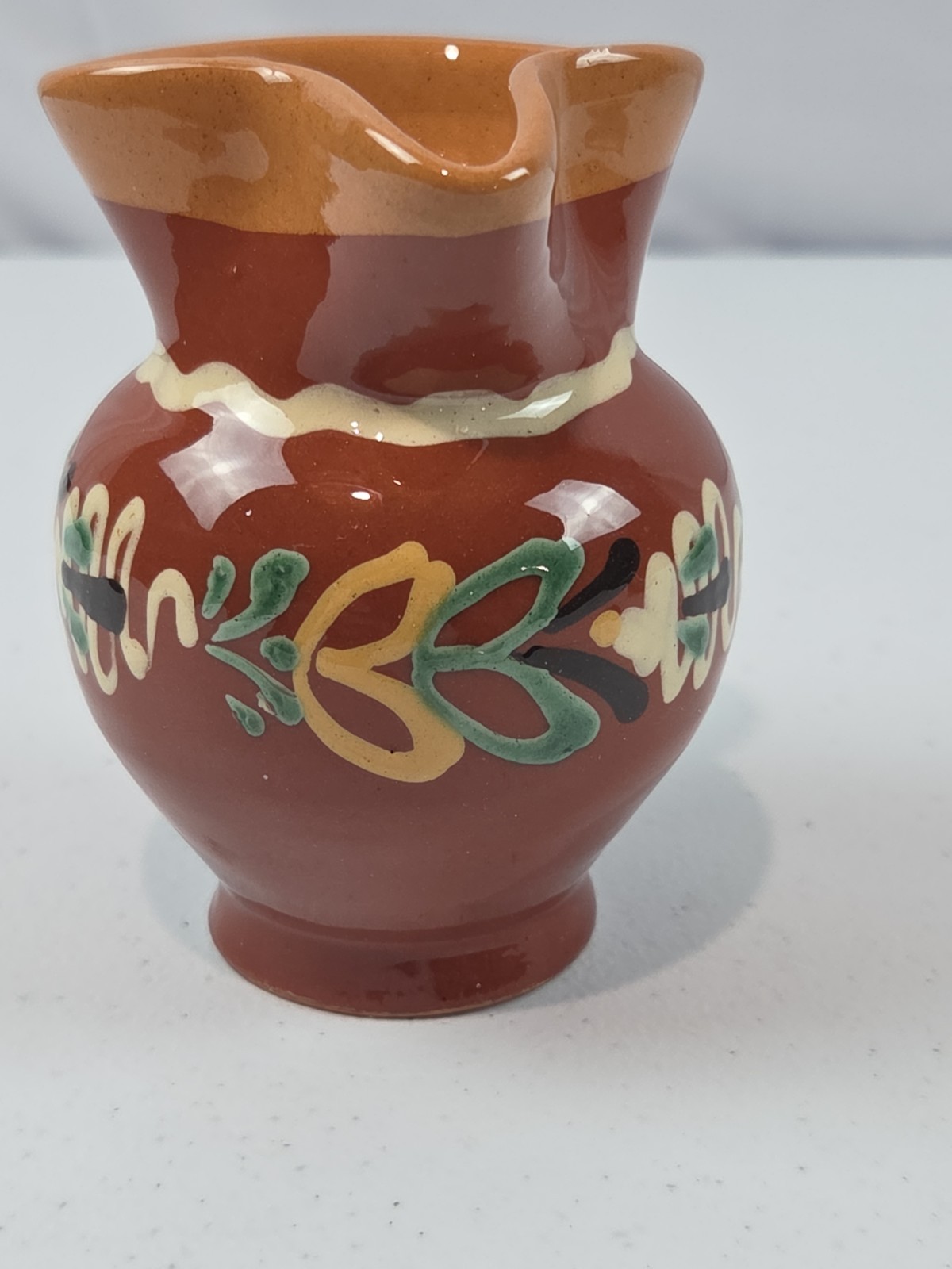 VTG Steig Szekszard Mini Brown Handcrafted Pitcher 3.75″ READ