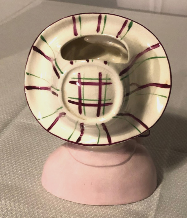 Vintage Porcelain 1956 Napco Lady Head Vase Planter/Girl Striped Bonnett & Bow