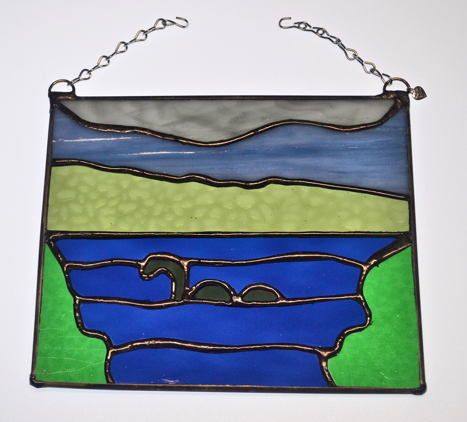 Loch Ness Monster Stained Glass Sun Catcher (#001)