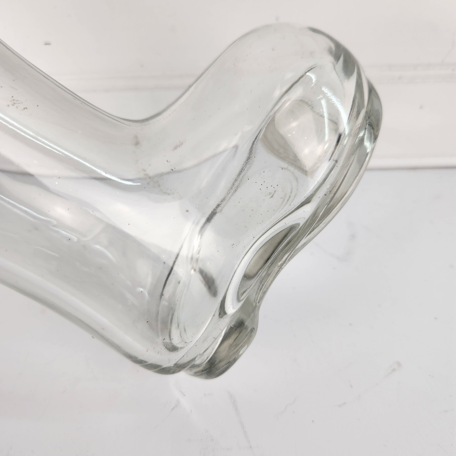Clear Glass Boot Vase Novelty Drink Mug Planter Decor Horizon Group USA 6.5″