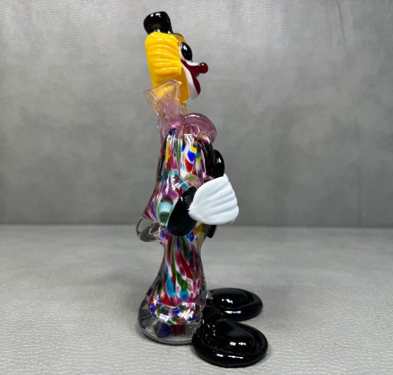 MCM Italian Mid Century Modern Murano Glass Clown Figurine Statue 8″