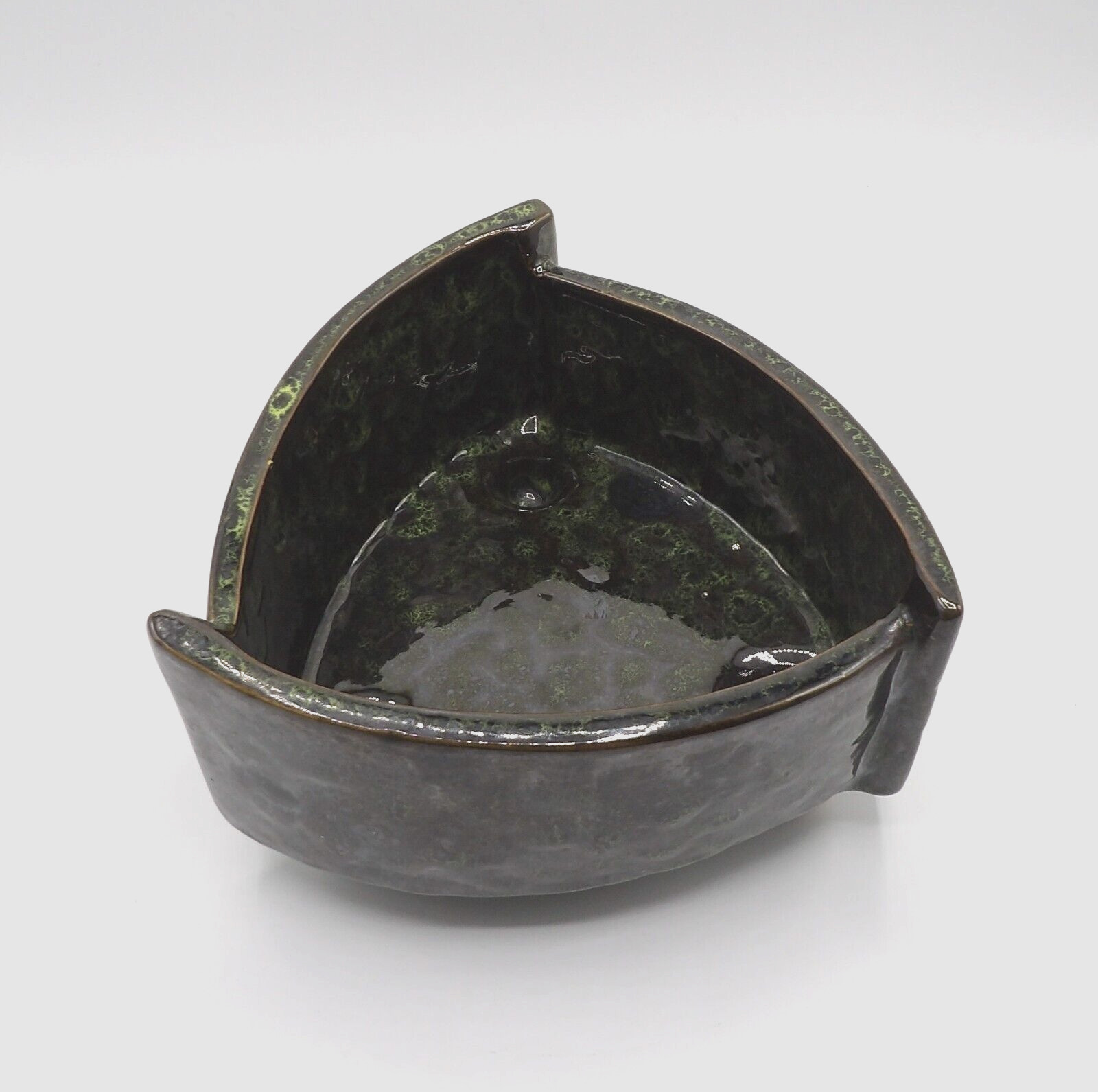 SMALL CERAMIC FOOTED BOWL PLANTER GLAZED EC