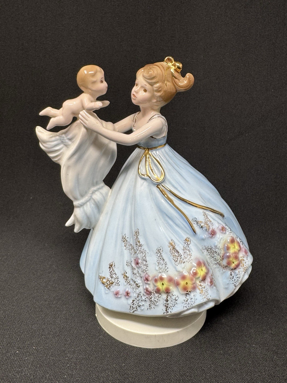Vintage Josef Originals Mother & Baby Joys of Motherhood Musical Figurine