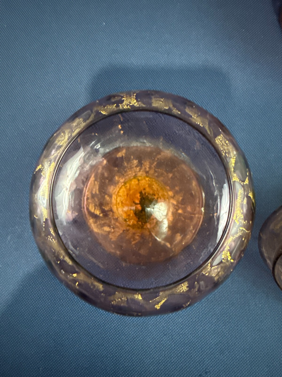 Art Deco MURANO millefiori & gold dust glass perfume bottle, jar c.1920 – 1930s