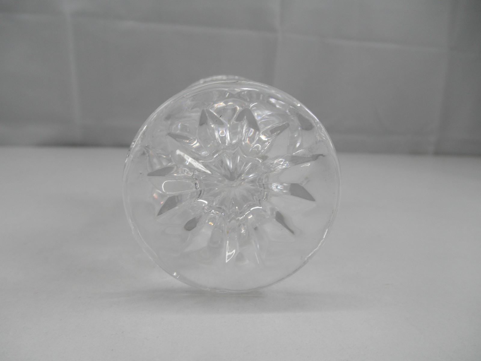 Vintage Bud Vase 4 3/8″ tall, Pinwheel Pattern by Crystal Clear Industries