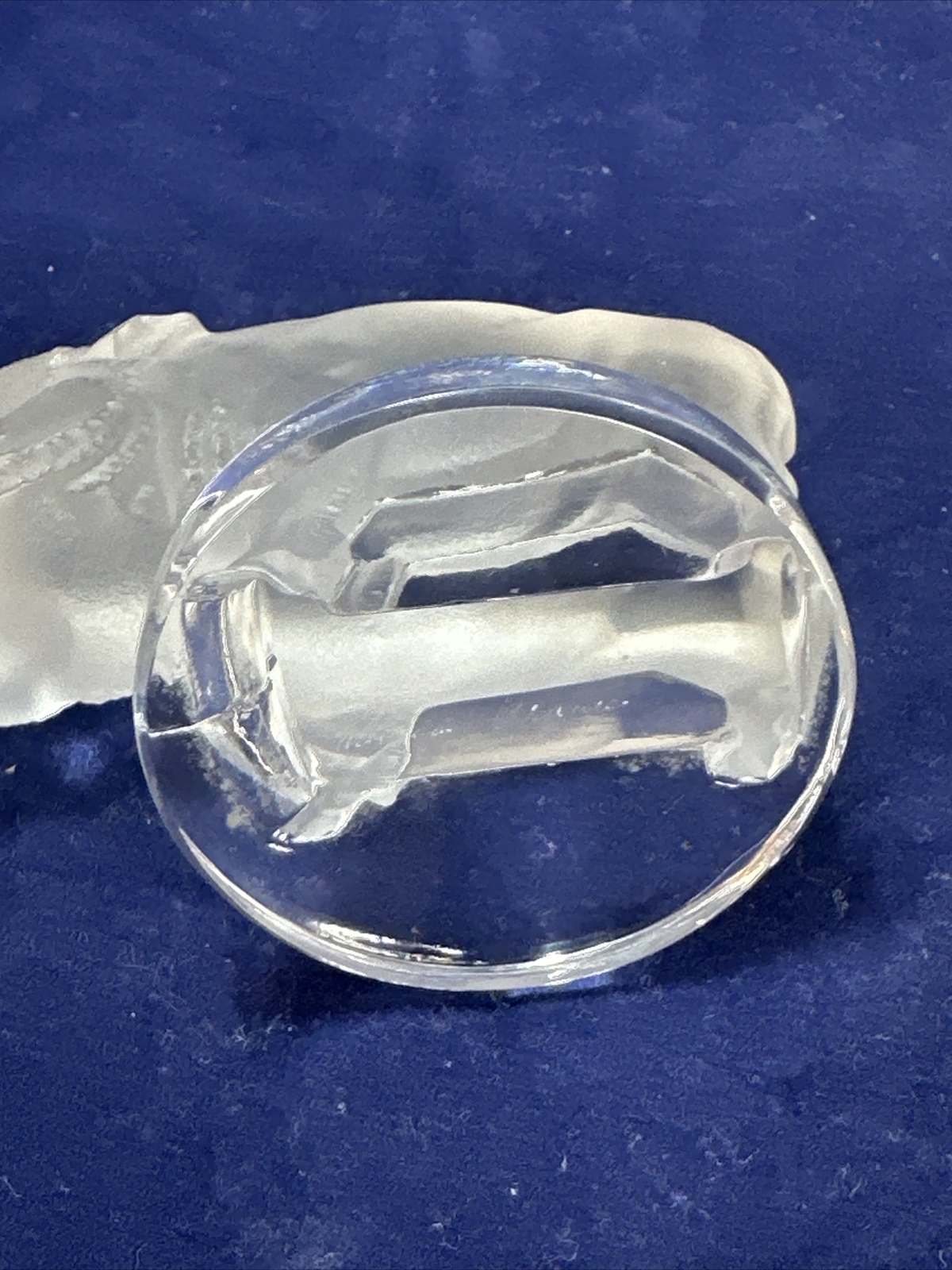 LALIQUE Frosted Wild Boar Wild Pig Razorback Figurine 3.5″ Signed