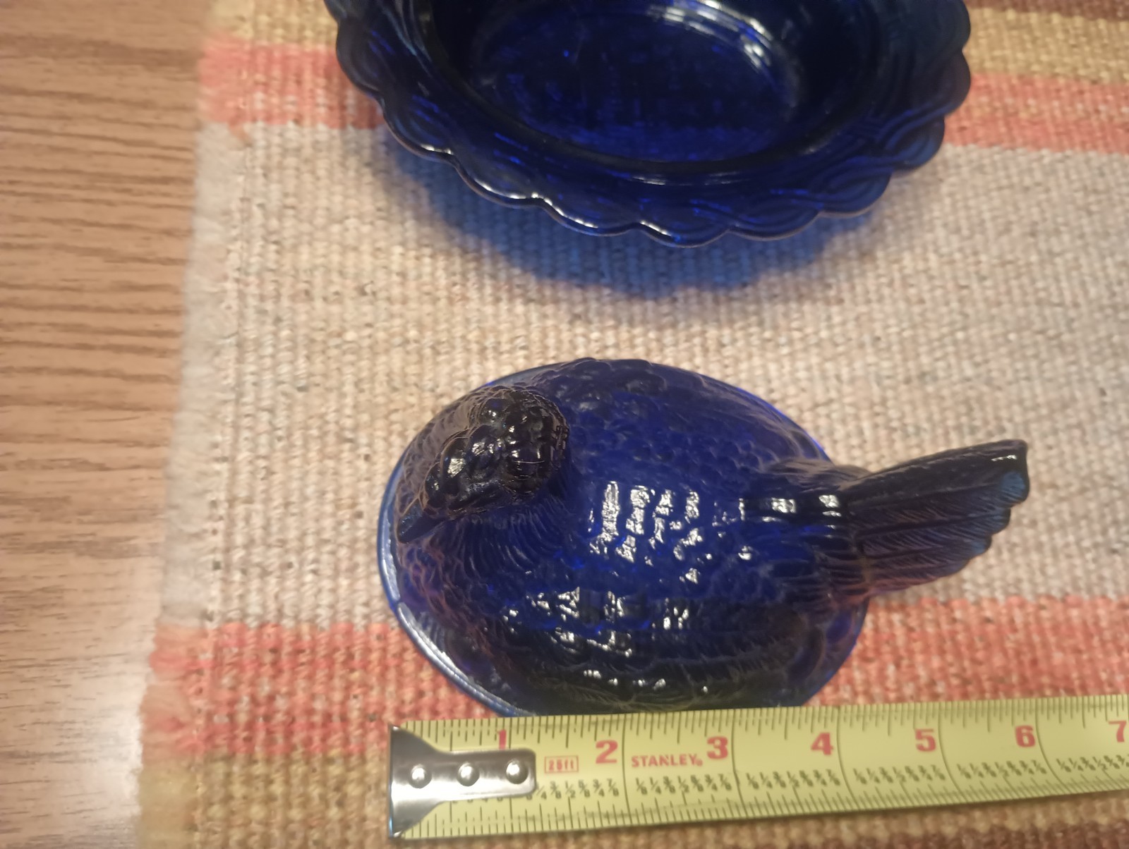 Vintage Mosser Glass Cobalt Blue HON 6.5″ X 4″ In Mint Condition.