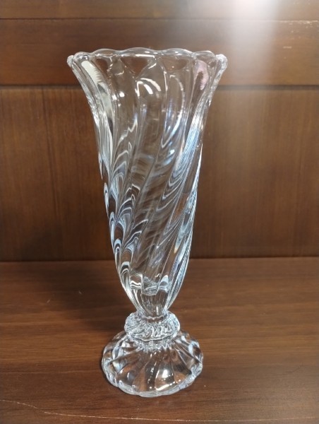 VTG Fostoria Crystal “Colony” Swirl Footed 6.25″ Bud Vase