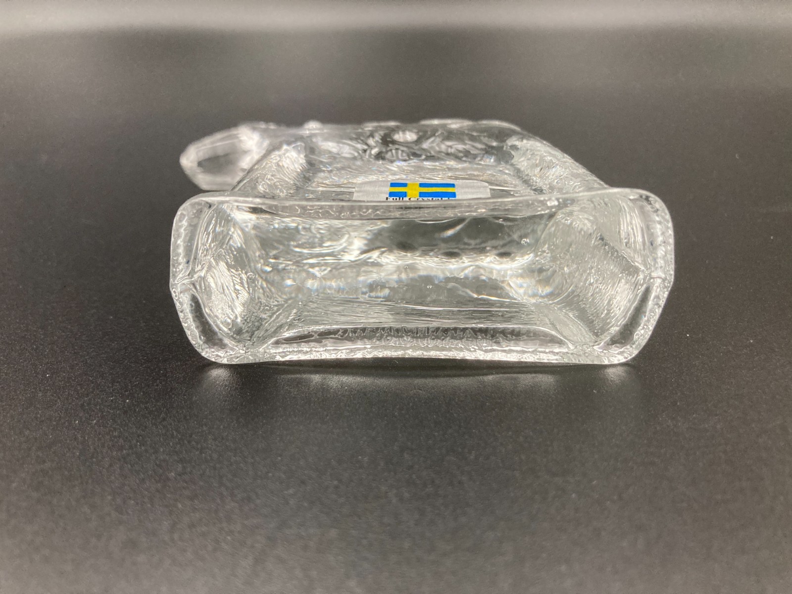 Lindshammar Art Glass Swedish Dala Horse Figurine with Tag 3 1/4″