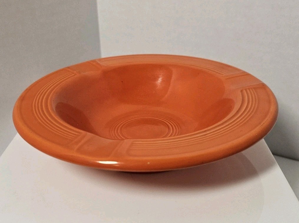 Genuine Vintage Fiesta Ashtray Radioactive Red Fiestaware Orange PLS READ