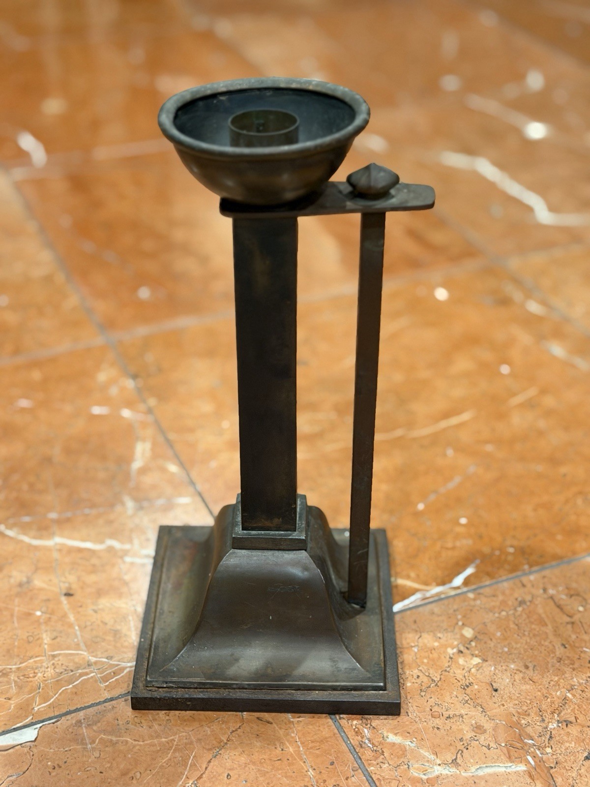 BRADLEY & HUBBARD MISSION B&H 152 10.25″ CANDLE HOLDER CHAPEL PRICKET STAND EU