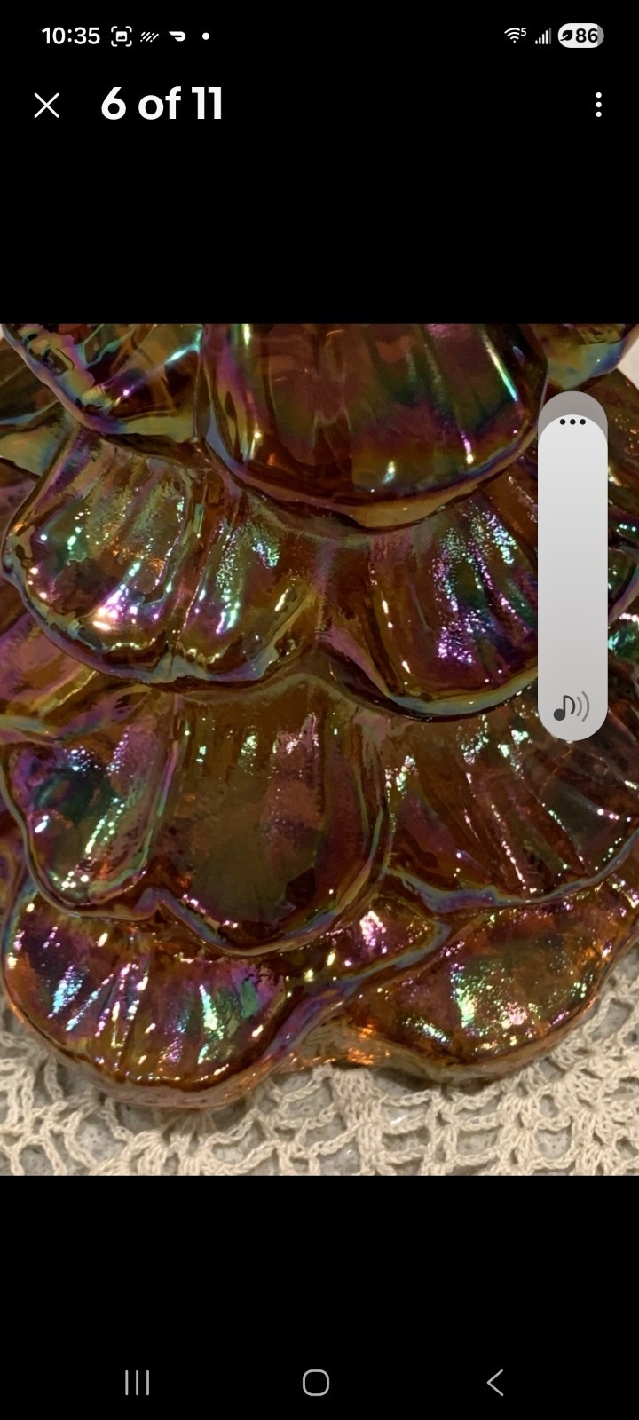 Fenton Gold Iridescent Tree