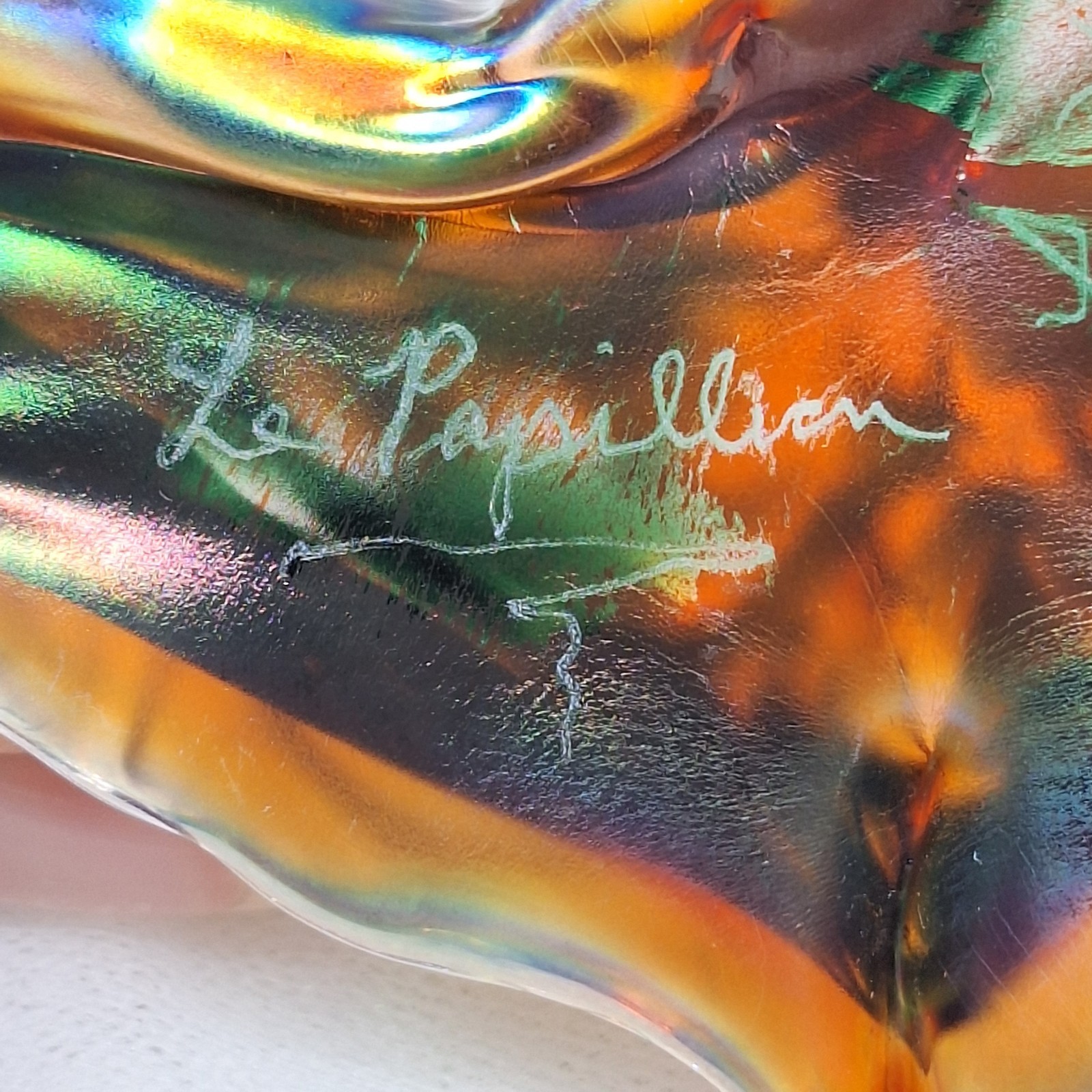Iridescent Aurene Butterfly Form Art Glass – Lundberg Studios Le Papillon