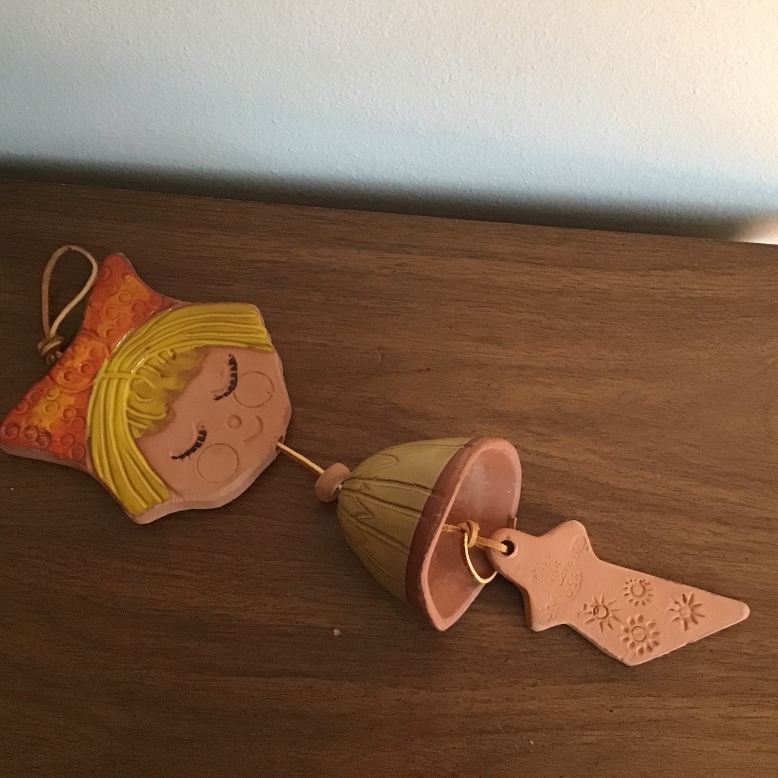 MCM-1968 Terra Cotta – Girl Bell Wind Chime-Double Sided- Pacific Stoneware Inc
