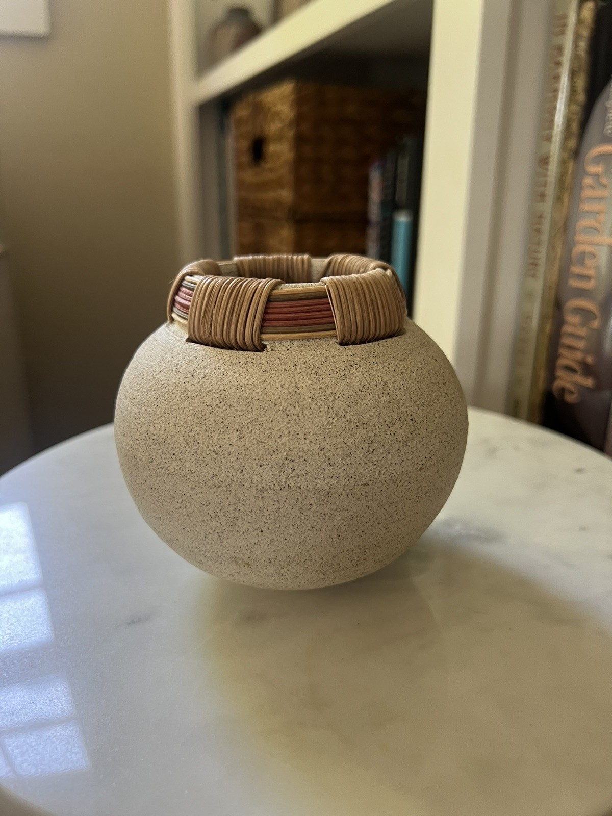 Art Pottery Vase Hilda Kidd Wiesenmeyer 1994 Signed Vintage Basket Pottery