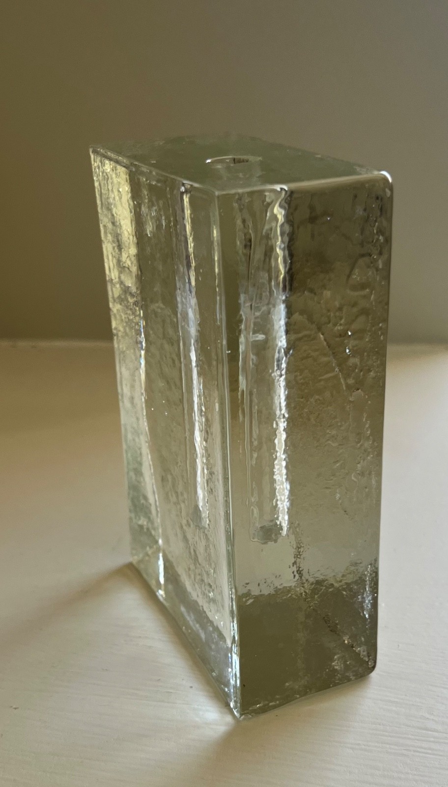 1970’S GERMAN WIESENTHAL SOLIFLEUR BLOCK GLASS VASE