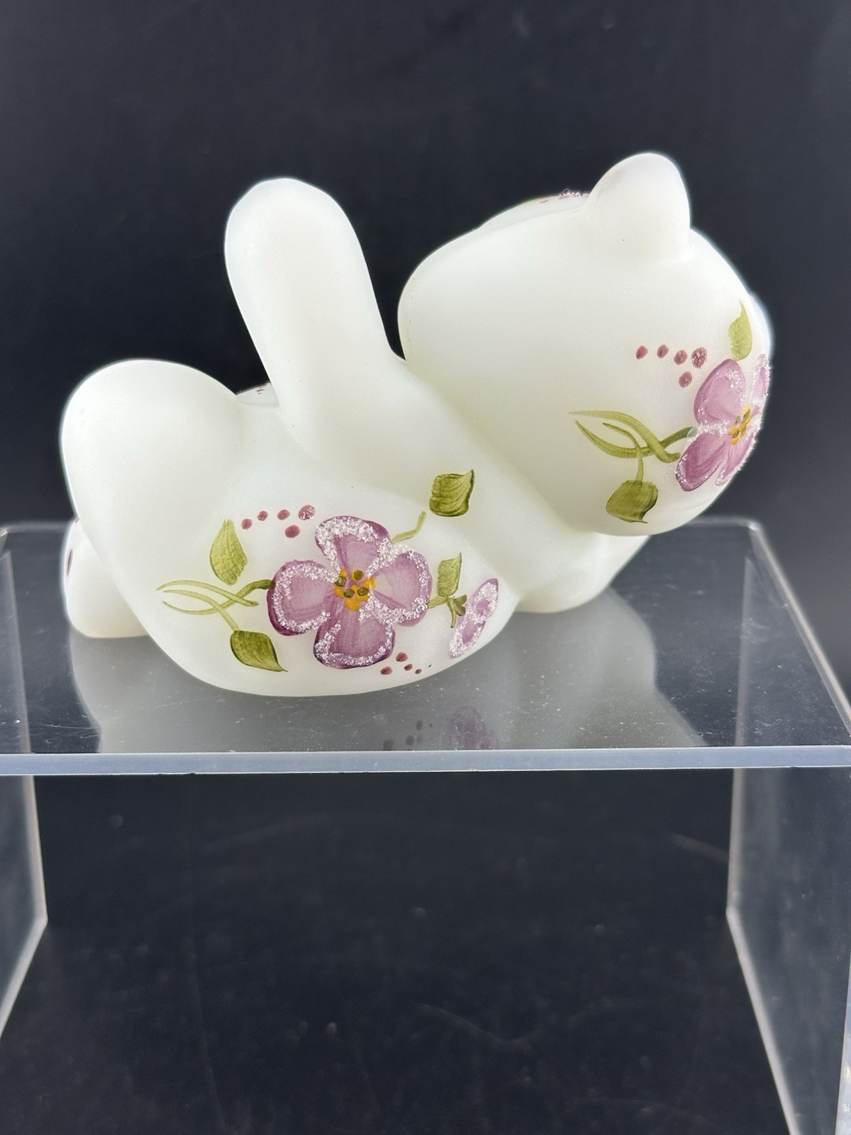 Fenton Marilyn Wagner Reclining Bear OOAK with Butterfly