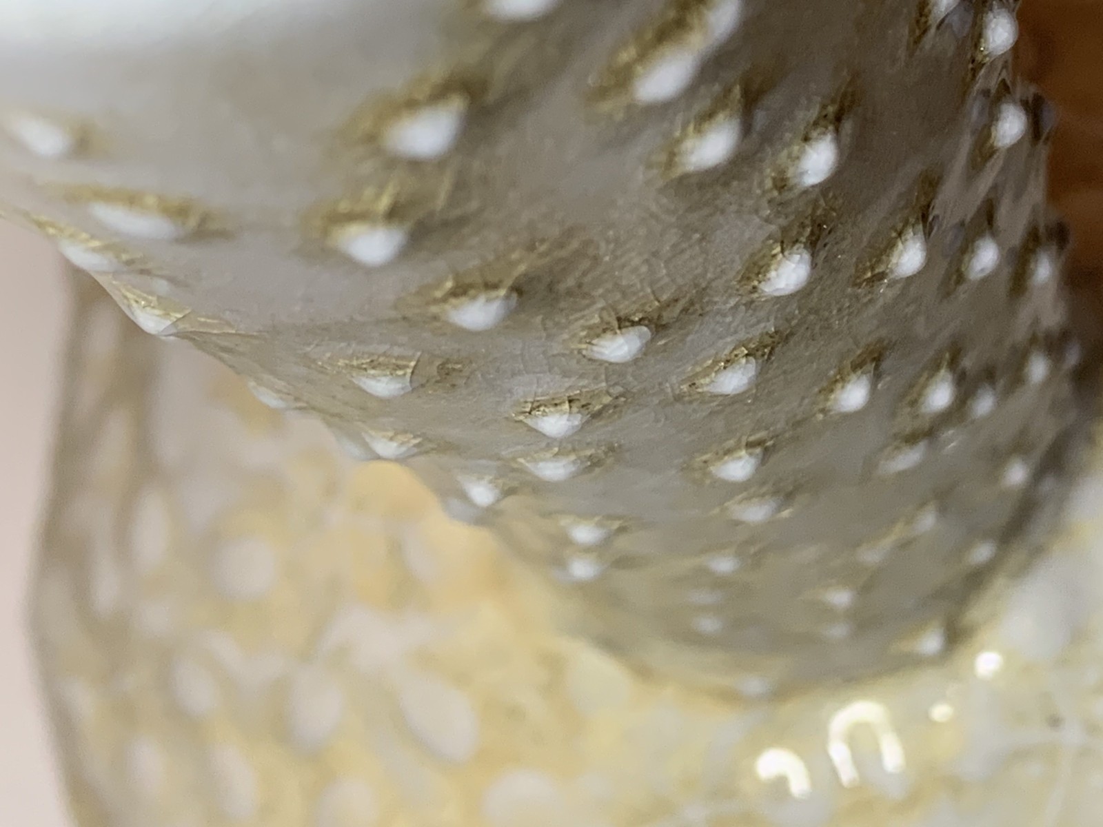Signed Studio Pottery Textured Dot Floral Vase Organic Vtg Modern Crackle Glaze