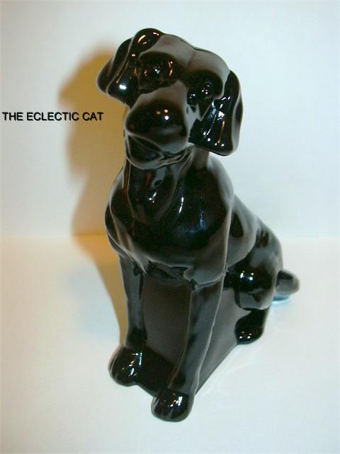 Mosser Handmade Glass Black Labrador Lab Dog Figurine Paperweight Made In USA!
