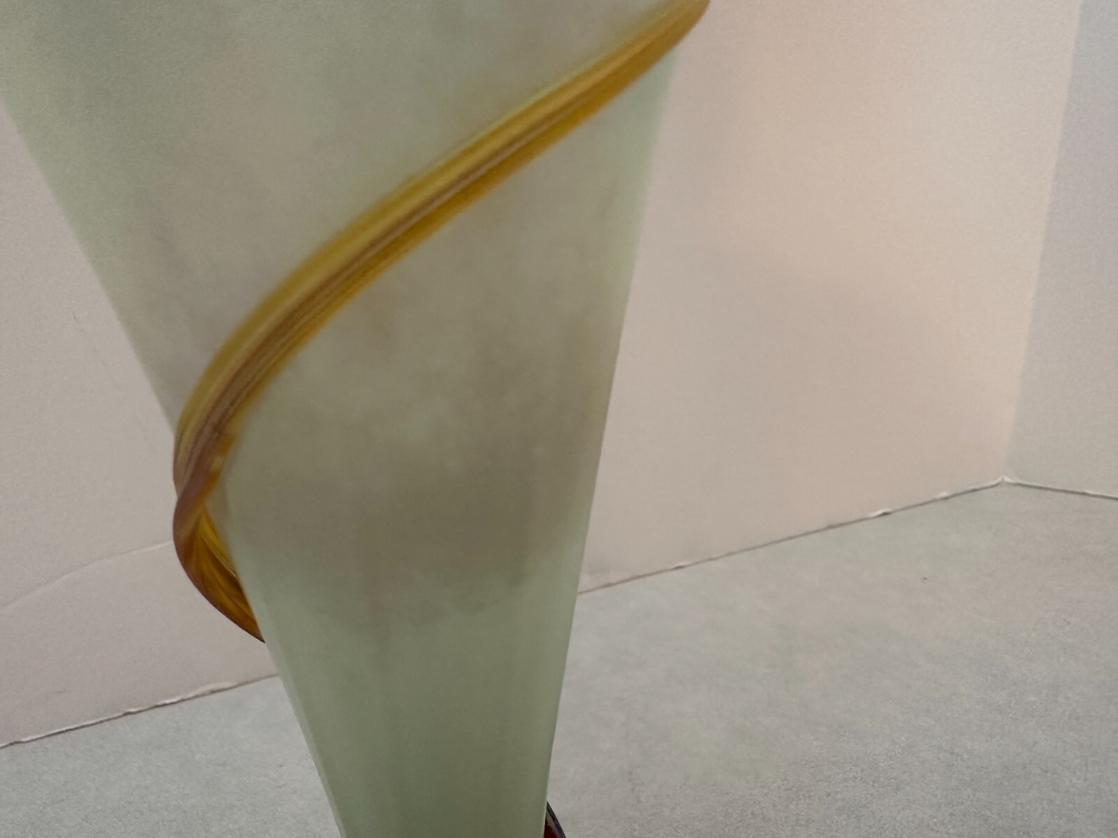 2001 Zellique Studios – Signed Vase – 8″ Tall – Light Green
