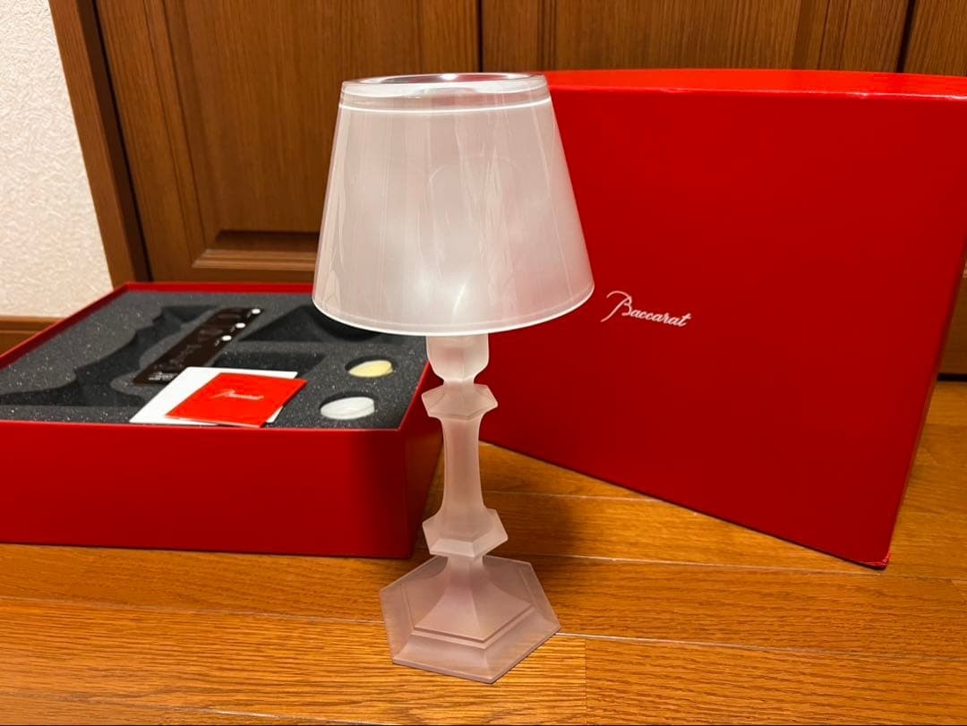Baccarat Our Fire Candle Holder Frost White Crystal Philippe Discontinued Unused