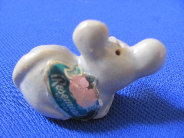 VINTAGE VARIETY POTTERY ROSEMEADE ANIMALS DOGS, MOUSE, SKUNK, PHEASANT 5 S & P