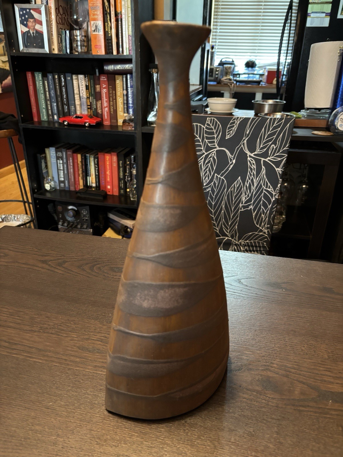 Rare Vintage Terracotta Handmade Pottery Vase 16″ MCM Clay Ceramic Bud Vase