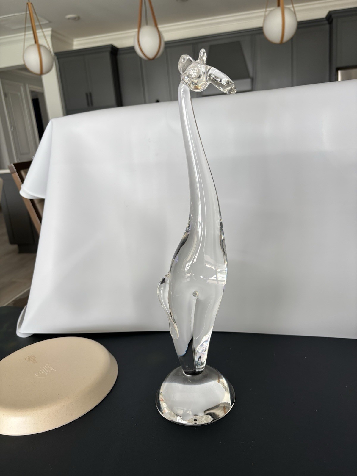 Steuben Glass Giraffe Animalier Sculpture Signed Very Rare
