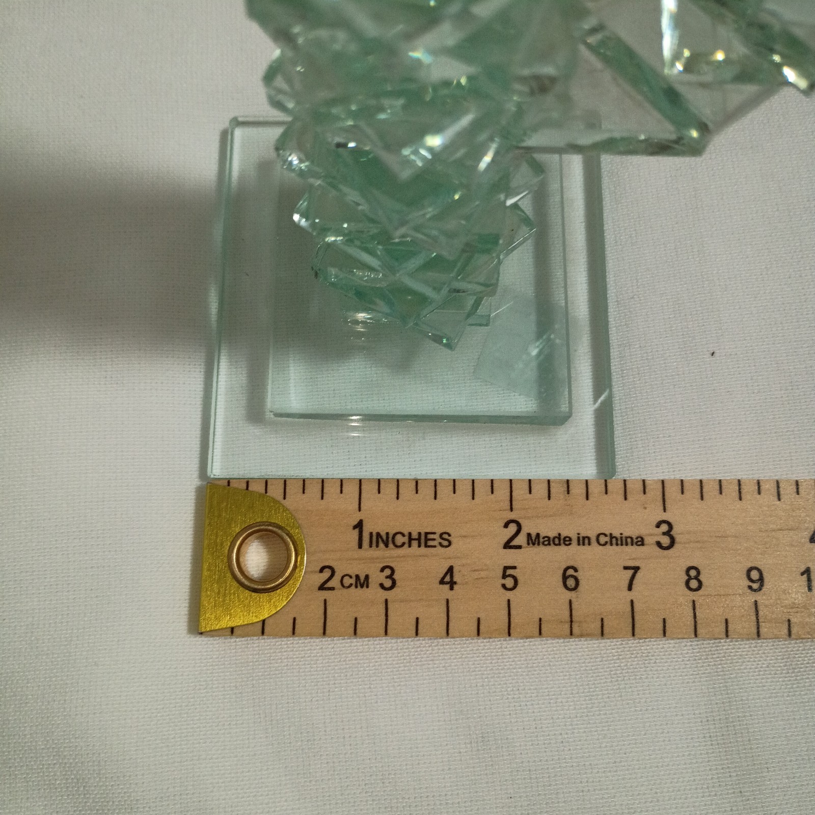 Vintage Stacked Art Glass Saguaro Cactus Sculpture Southwest Decor MCM 7.25″