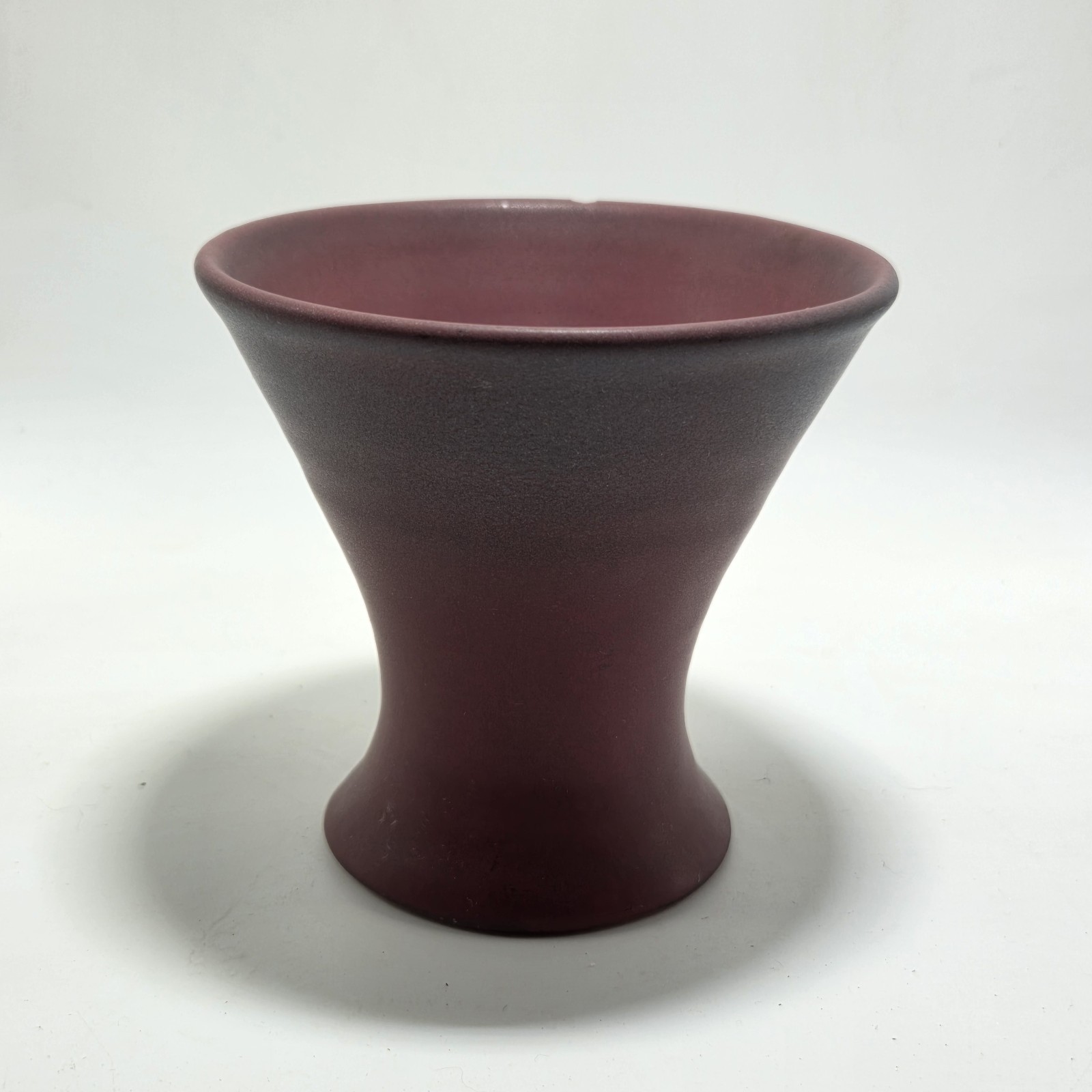 VTG Signed Van Briggle Original Matte Purple Mulberry Small Vase MCM *Chip
