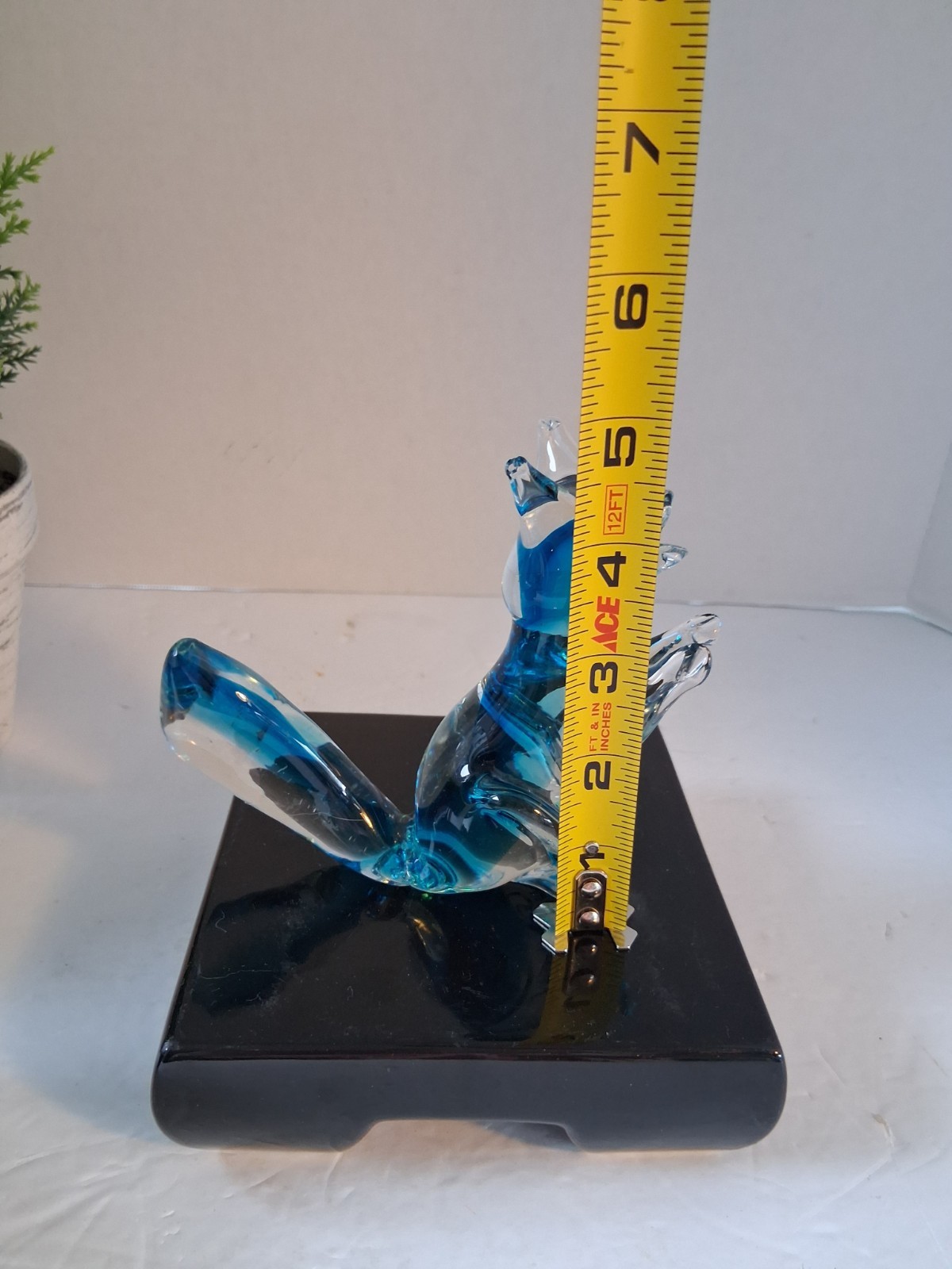 VTG Murano Artas Sommerso Tech. Blue Glass Fox Figurine; Hand Blown; EUC/Mint!